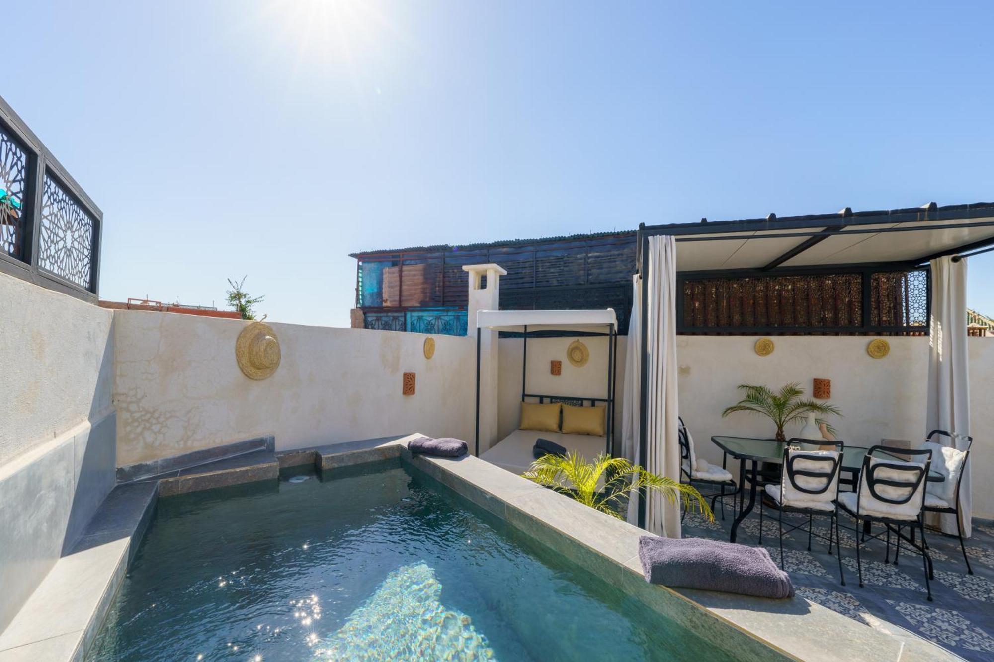 Riad 4 Chambres - Piscine & Petit Dejeuner Gratuit - Wifi Fibre Optique Marraquexe Exterior foto
