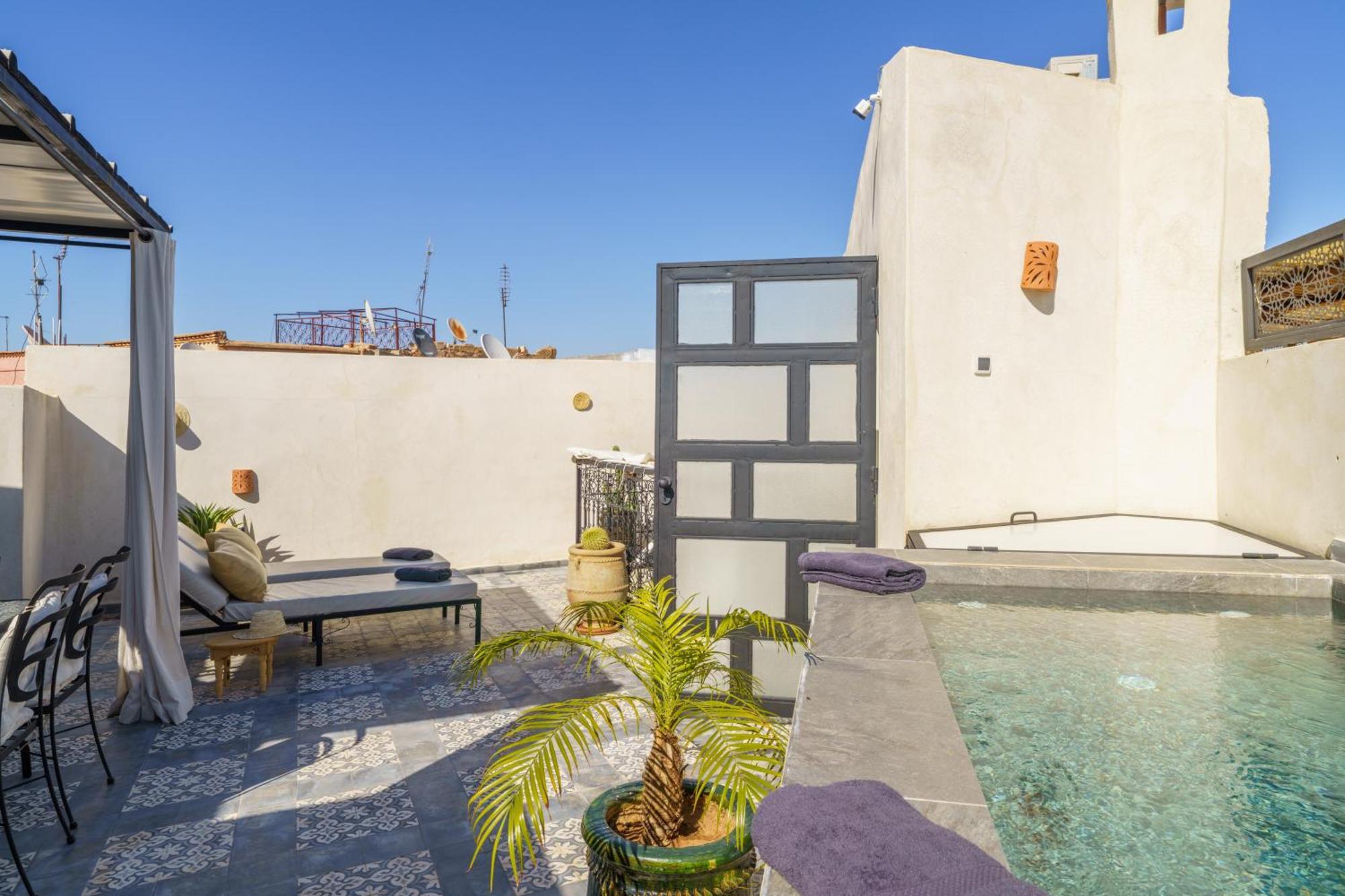 Riad 4 Chambres - Piscine & Petit Dejeuner Gratuit - Wifi Fibre Optique Marraquexe Exterior foto